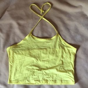 Yellow crop top